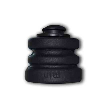 Black rubber bumper stop.