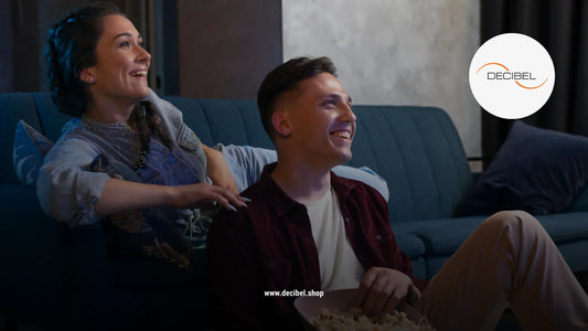 couple enjoying a movie at home together