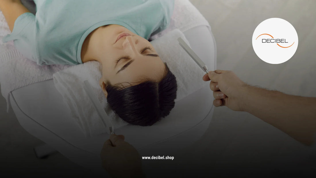 woman on a sound healing session lying on a couch