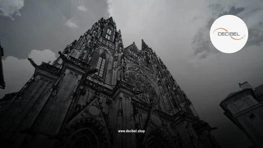 black and white photo of a majestic cathedral