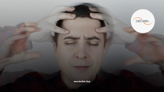 headshot of a man in pain with blurred background