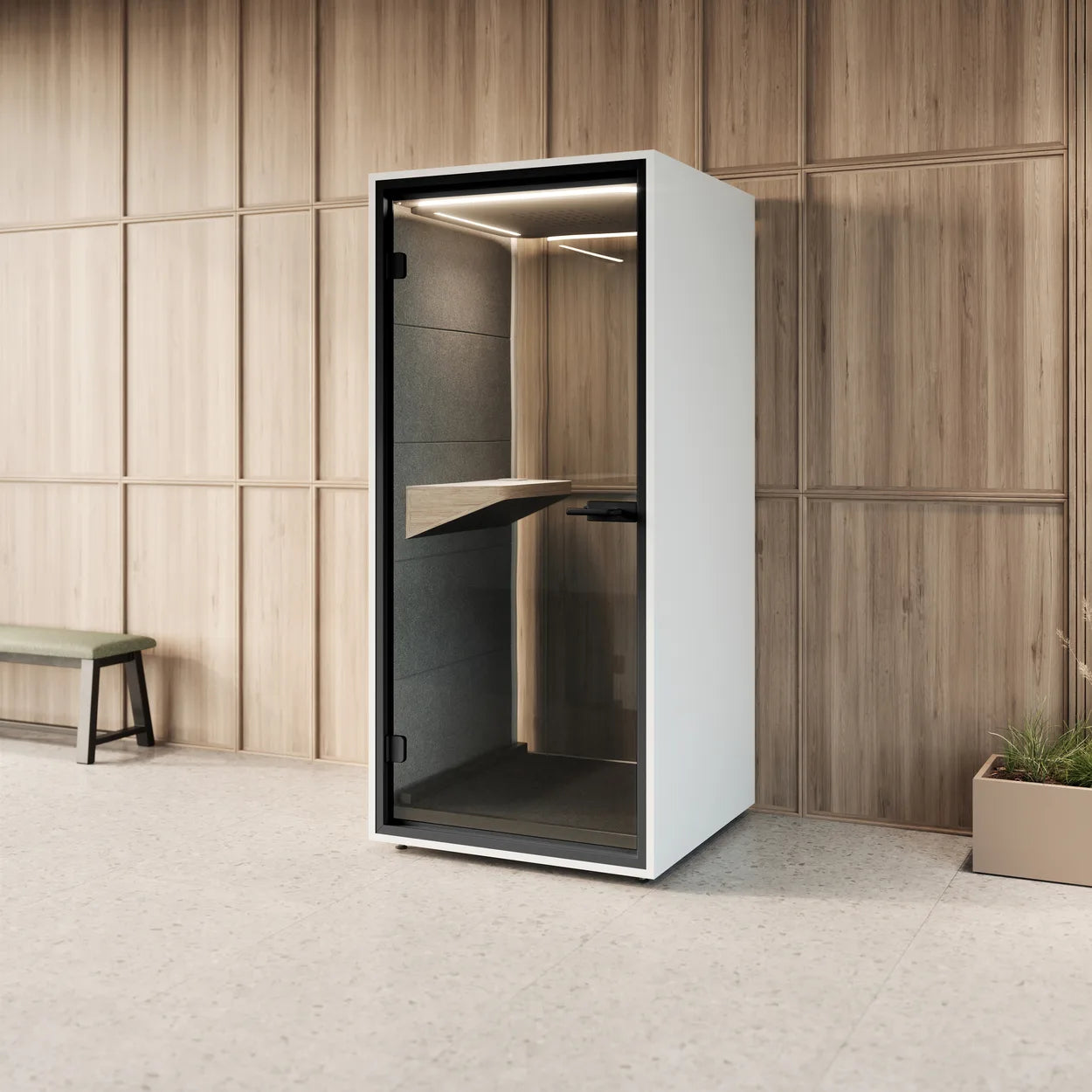 MUTE Booth Stand – Single Person Office Phone Booth