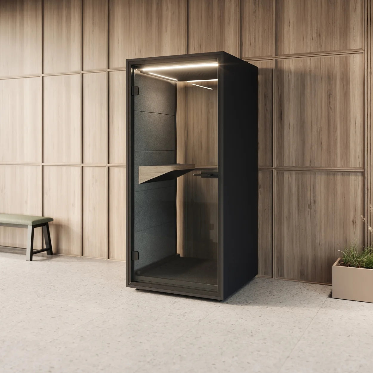 MUTE Booth Stand – Single Person Office Phone Booth