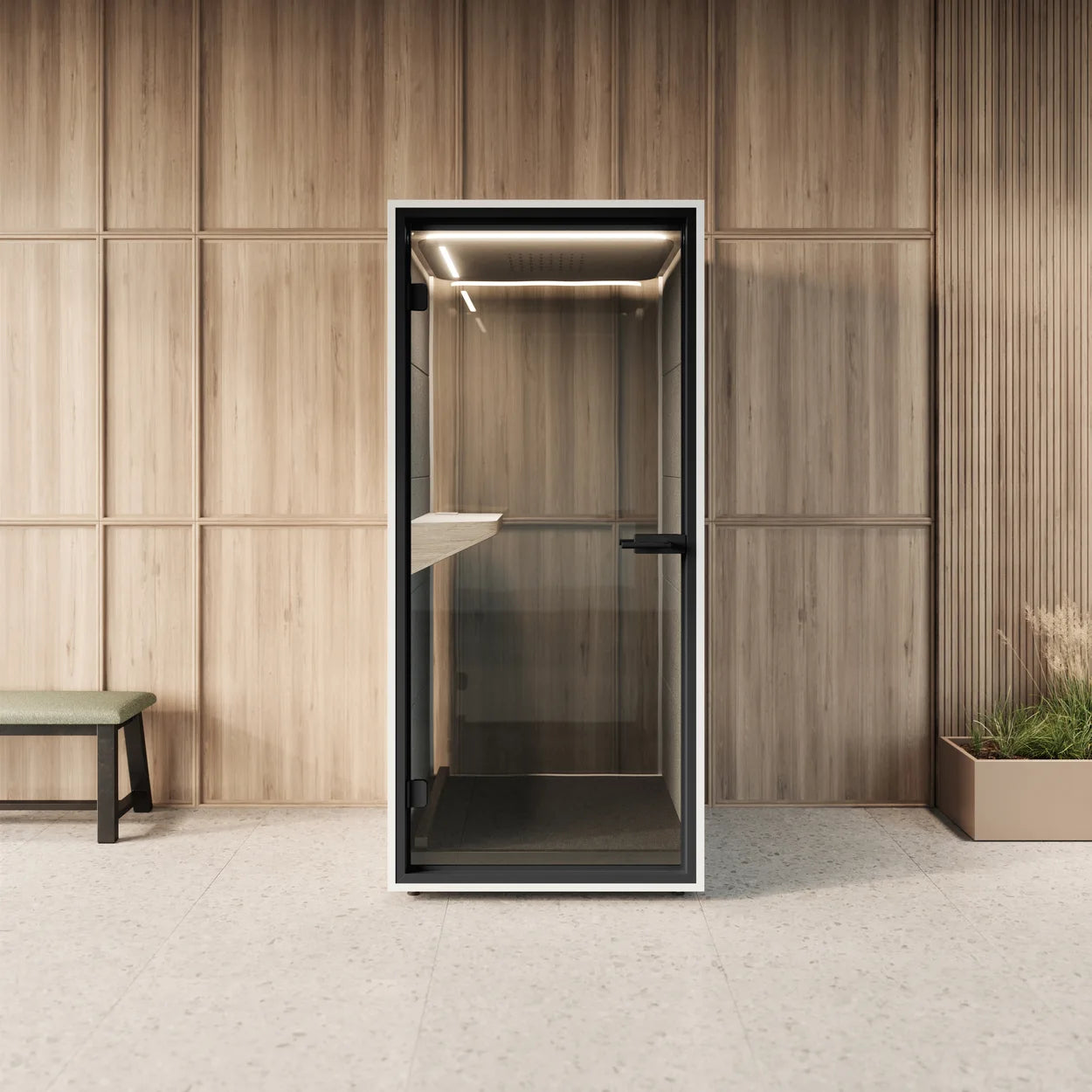 MUTE Booth Stand – Single Person Office Phone Booth