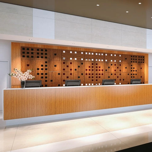 DOMINO acoustic perforated wood panels for home cinemas