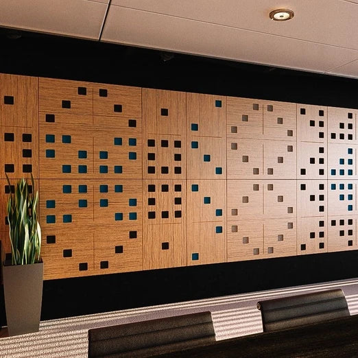 Domino Wooden acoustic sound absorbing panel for walls DECIBEL DP5