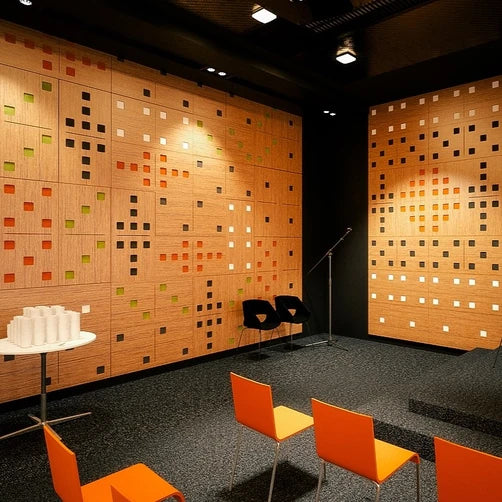 Domino Wooden acoustic sound absorbing panel for walls and ceilings 