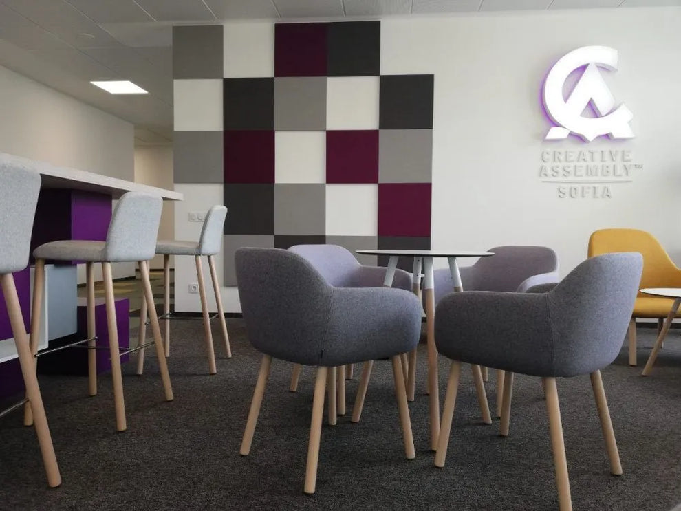 Fabric acoustic panels for restaurants