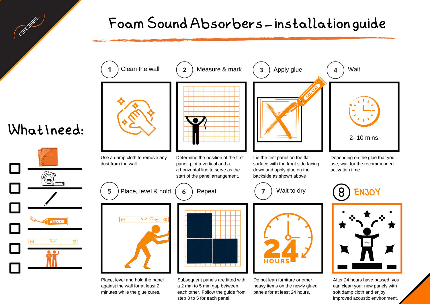 Foam Acoustic Panel Sound Absorbing Wall Ceiling Installation