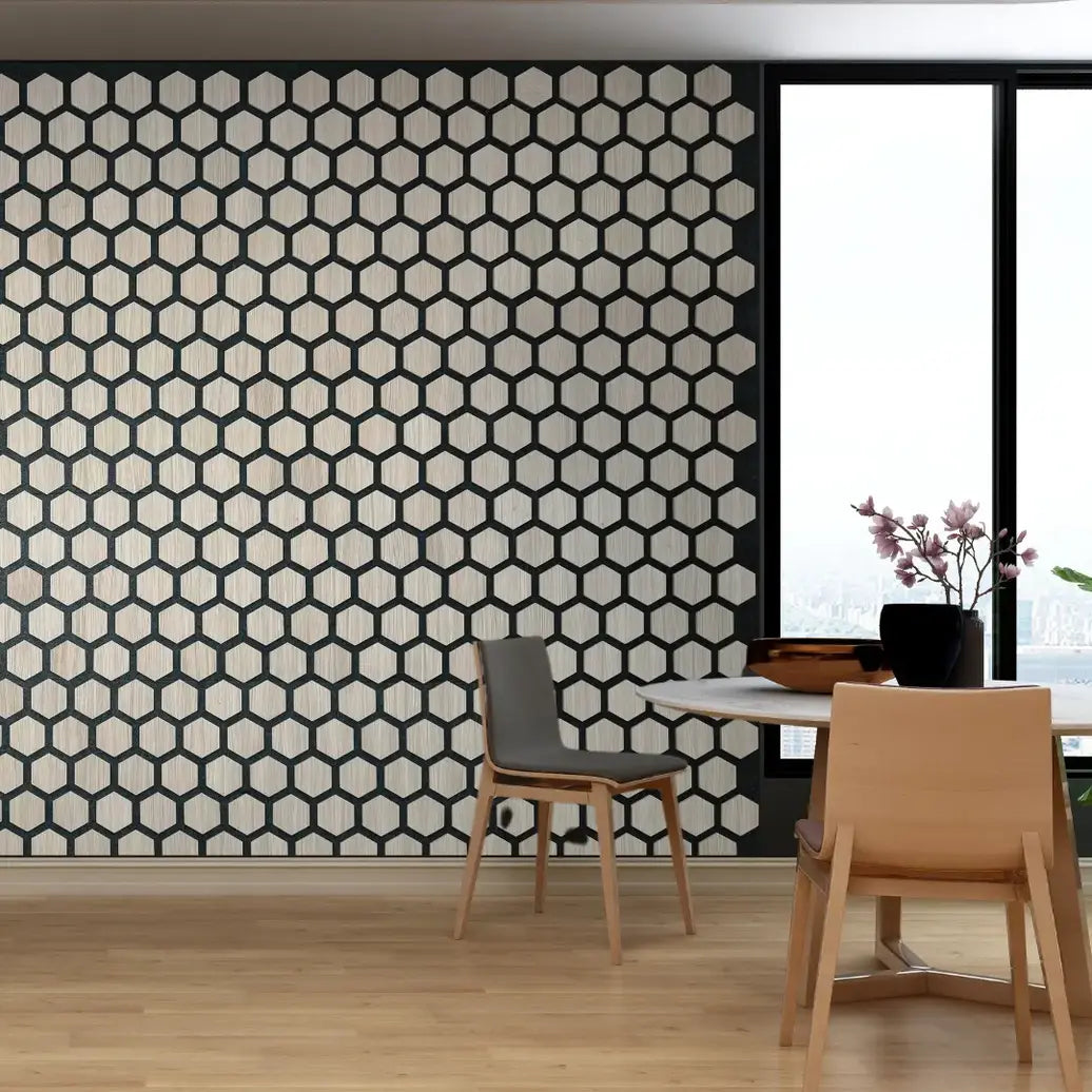 HexyBel Acoustic panel with wood MDF PET sound absorption