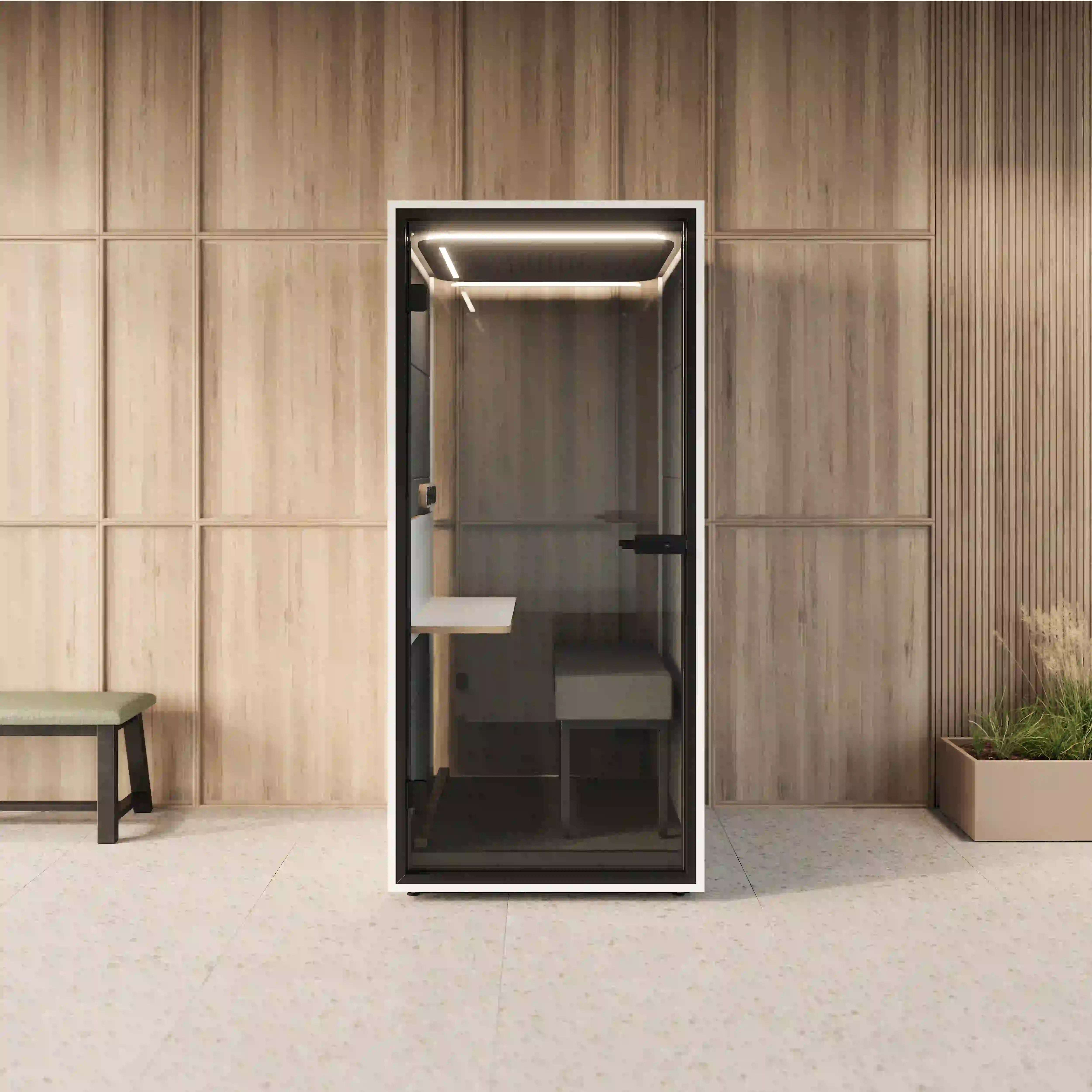 MUTE Booth Flex – Acoustic Booth with Height-Adjustable Table