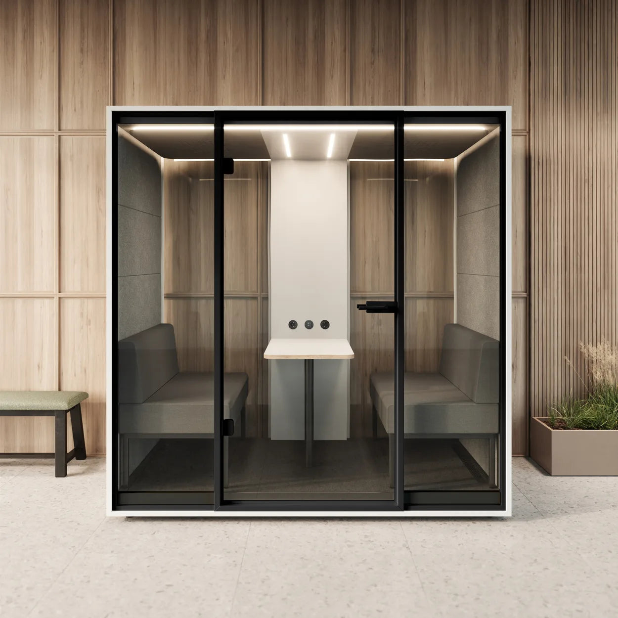MUTE Booth Meet – 4-Person Soundproof Meeting Pod