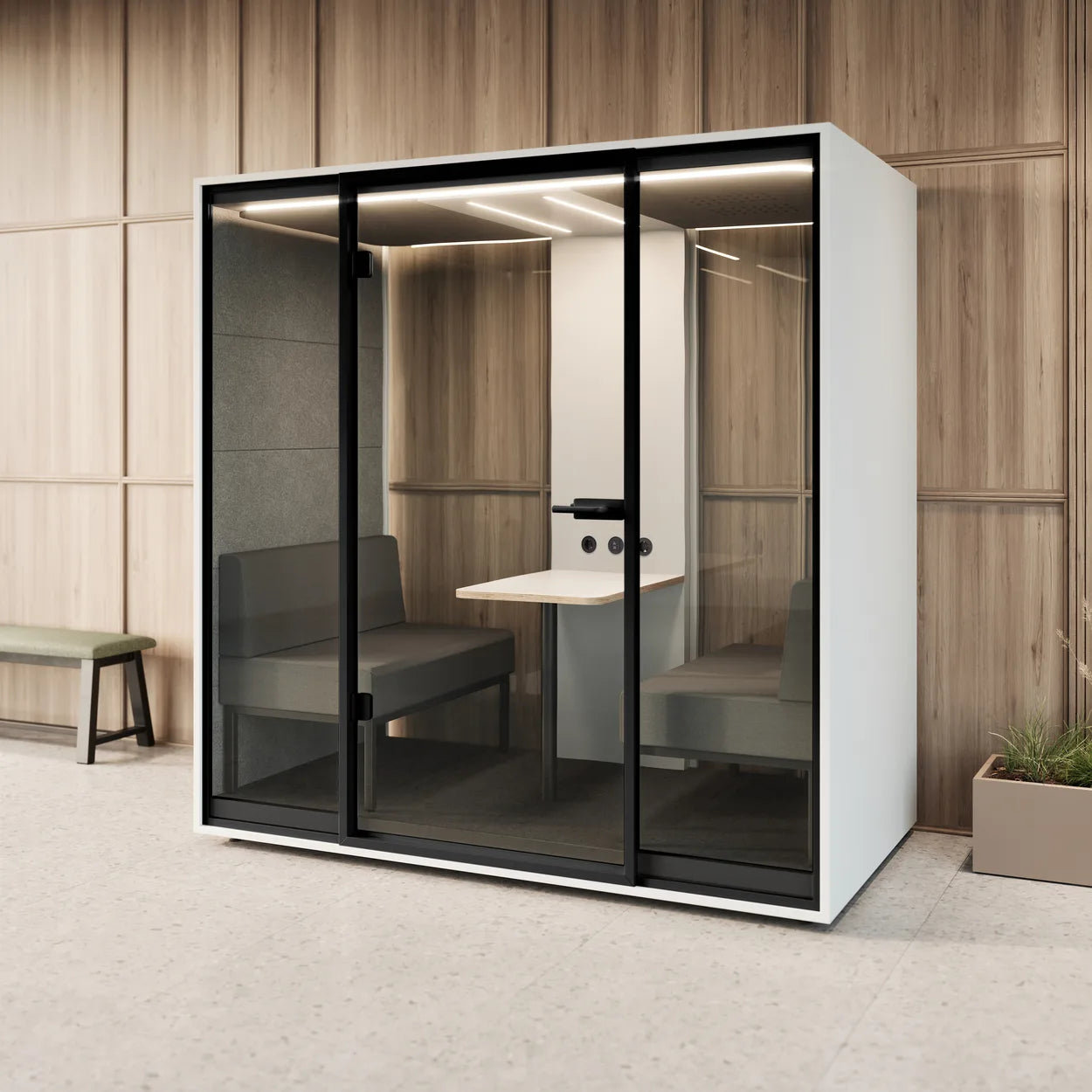 MUTE Booth Meet – 4-Person Soundproof Meeting Pod
