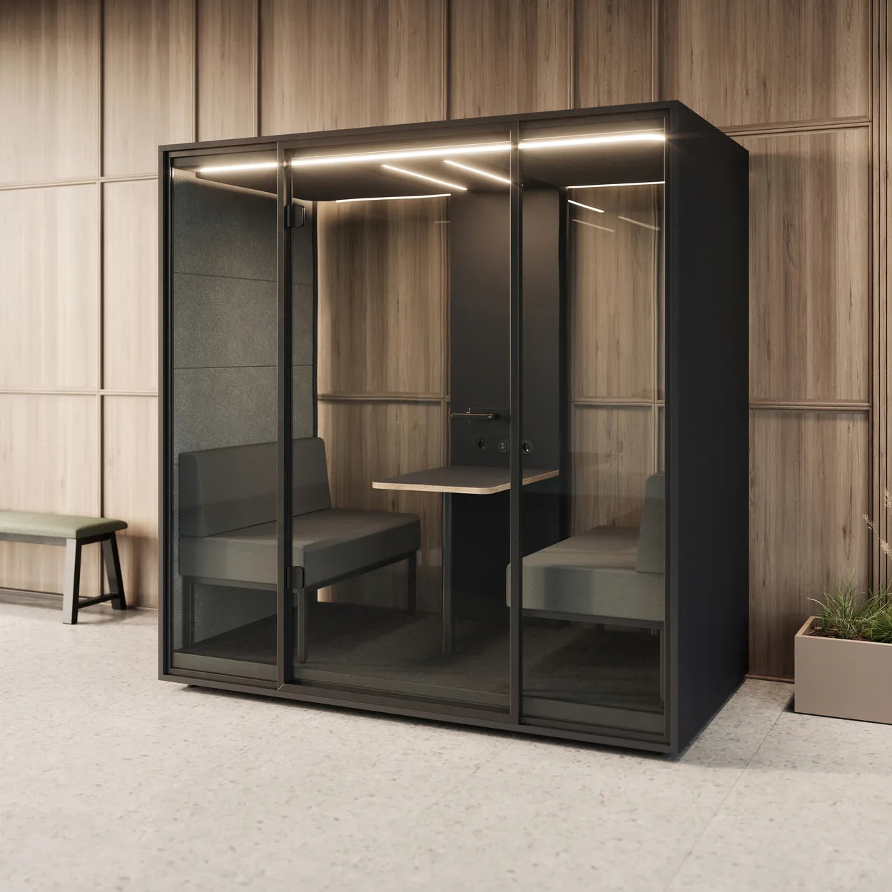 MUTE Booth Meet – 4-Person Soundproof Meeting Pod