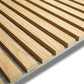 Oak Grey Wood Slatted Acoustic Panel MDF PET Sound Absorption