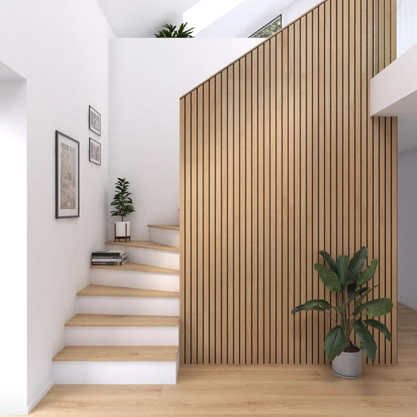 Veneer Covered Wood Slat Panels