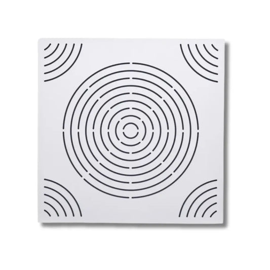 Wooden acoustic sound absorbing panel for wall Circulo White