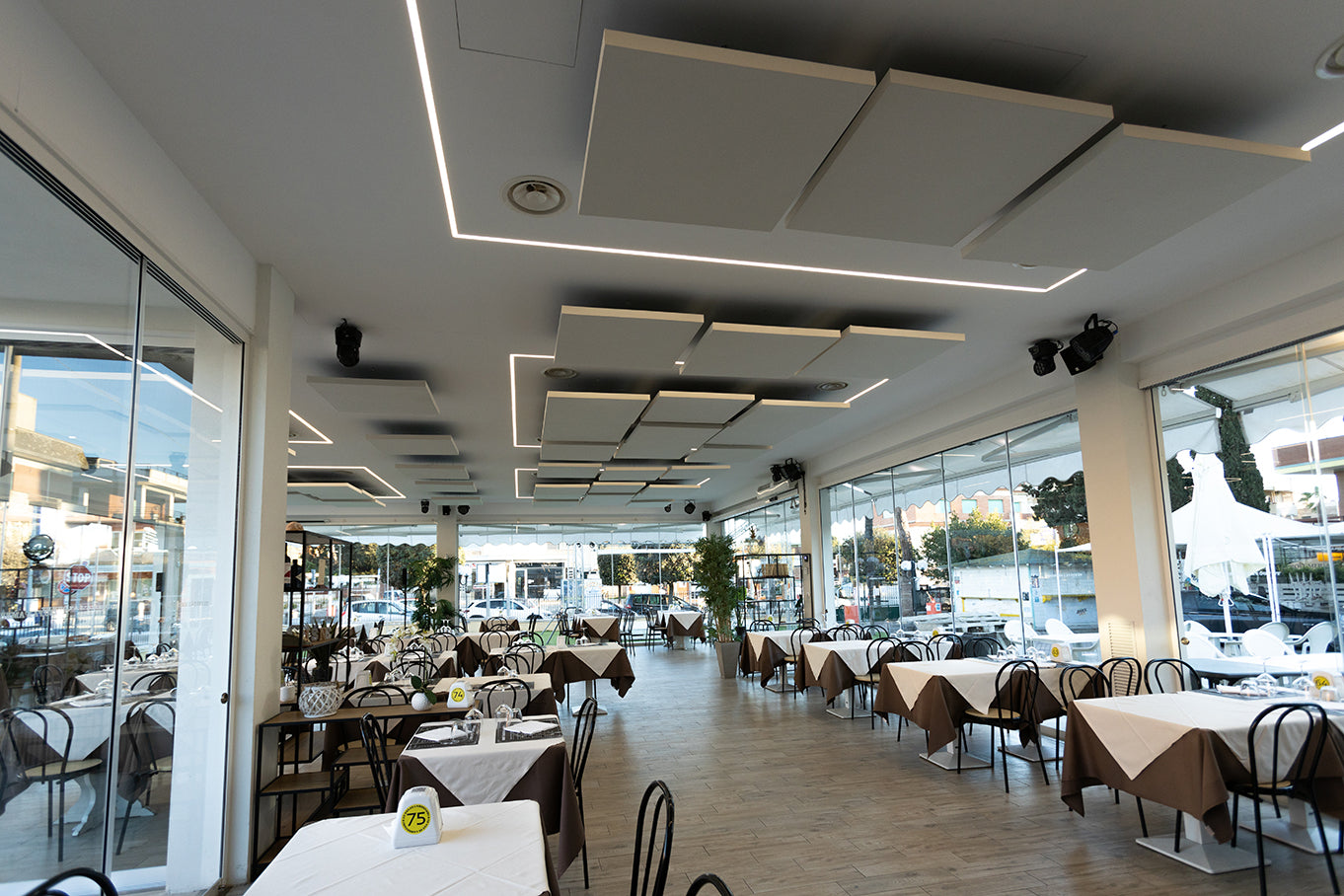 Acoustic Ceiling Baffles & Hanging Acoustic rafts – DECIBEL shop