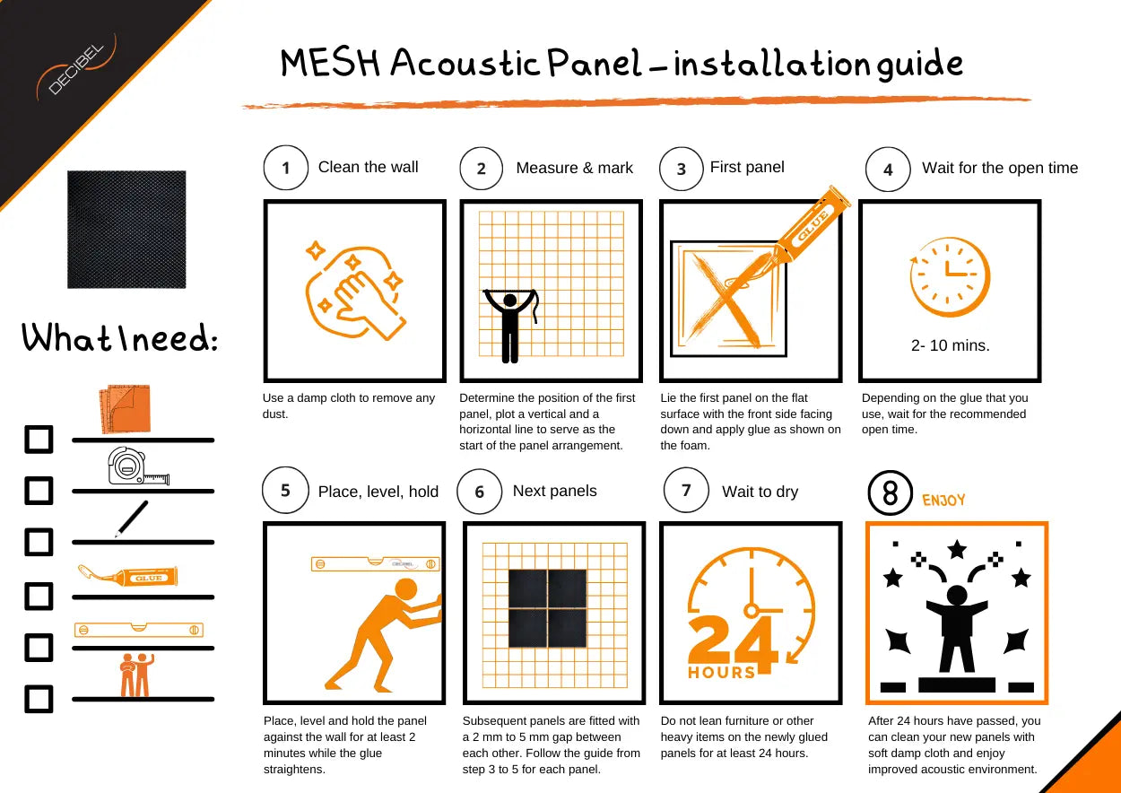 Roogle textile acoustic panels - installation guide